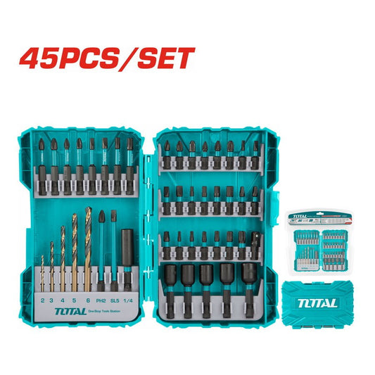 TOTAL 45-Piece Impact-Ready Screwdriver Bit Set