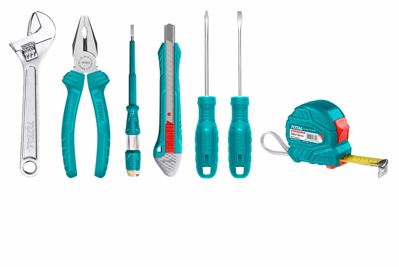 TOTAL 7 Pcs Hand Tools Set - THKTHP90076