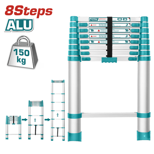TOTAL 8 Step Extendable Telescopic -THLAD08081