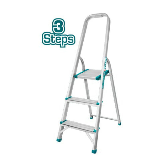 TOTAL Aluminium Ladder 5 Steps – Heavy Duty 150Kg Load, Lightweight & Anti-Slip