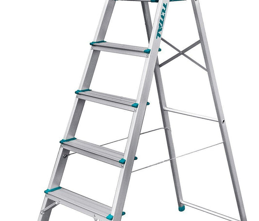 TOTAL Aluminum Ladder 5 Steps -THLAD06051