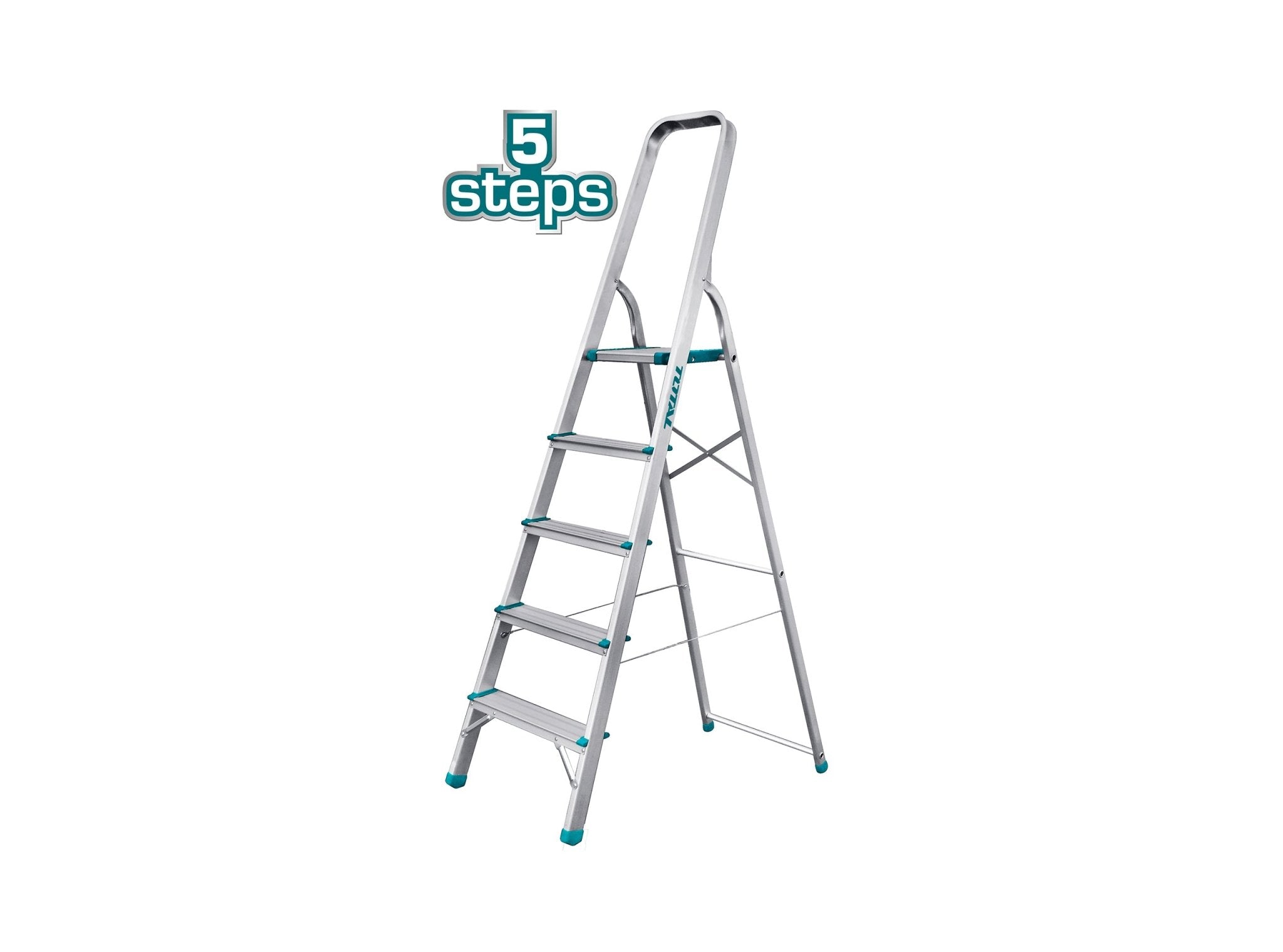 TOTAL Aluminum Ladder 5 Steps -THLAD06051