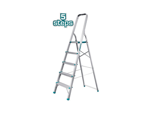 TOTAL Aluminum Ladder 5 Steps -THLAD06051