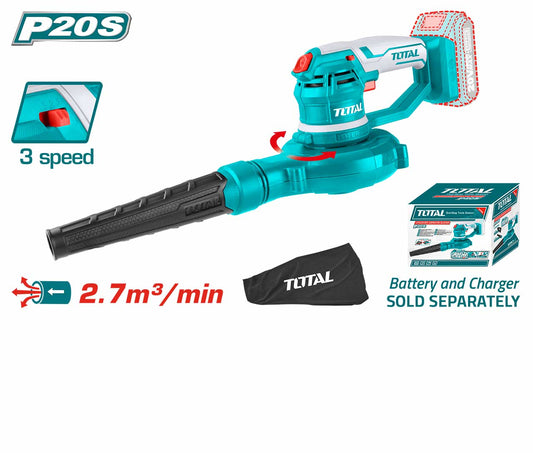 TOTAL Aspirator Blower Lithium- ion 20V Without Battery And Charger