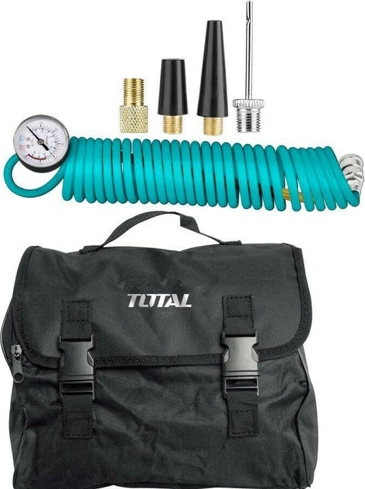 TOTAL Auto Air Compressor 12V, 120 PSI, Portable Tire Inflator with Work Light