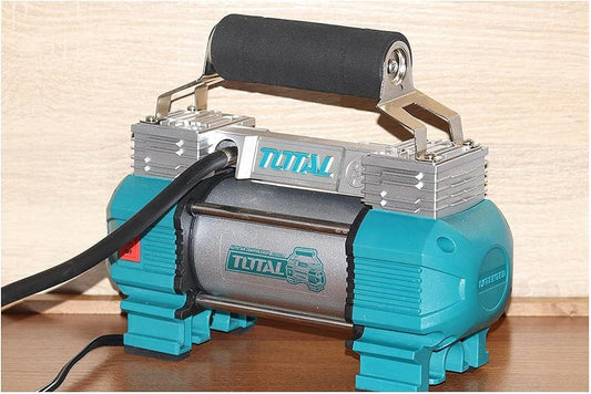 TOTAL Auto Air Compressor 12V, 120 PSI, Portable Tire Inflator with Work Light