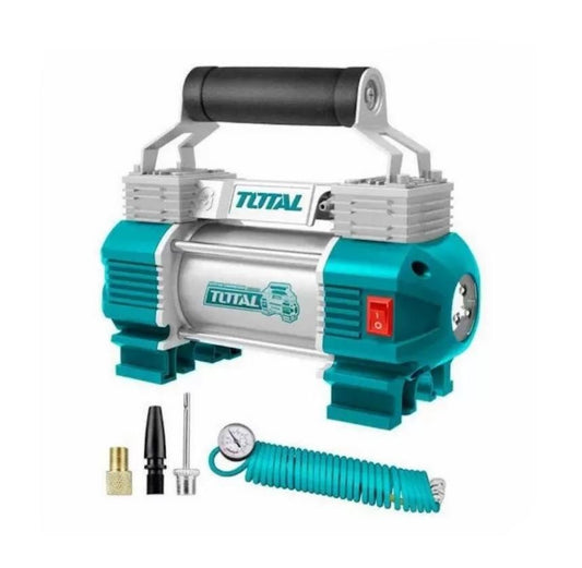 TOTAL Auto Air Compressor 12V, 120 PSI, Portable Tire Inflator with Work Light