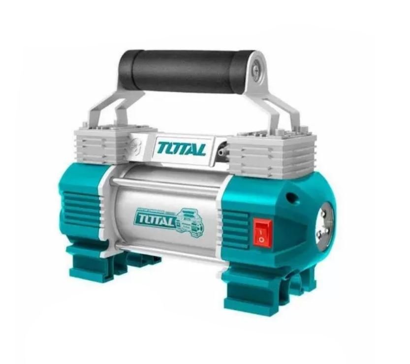 TOTAL Auto Air Compressor 12V, 120 PSI, Portable Tire Inflator with Work Light