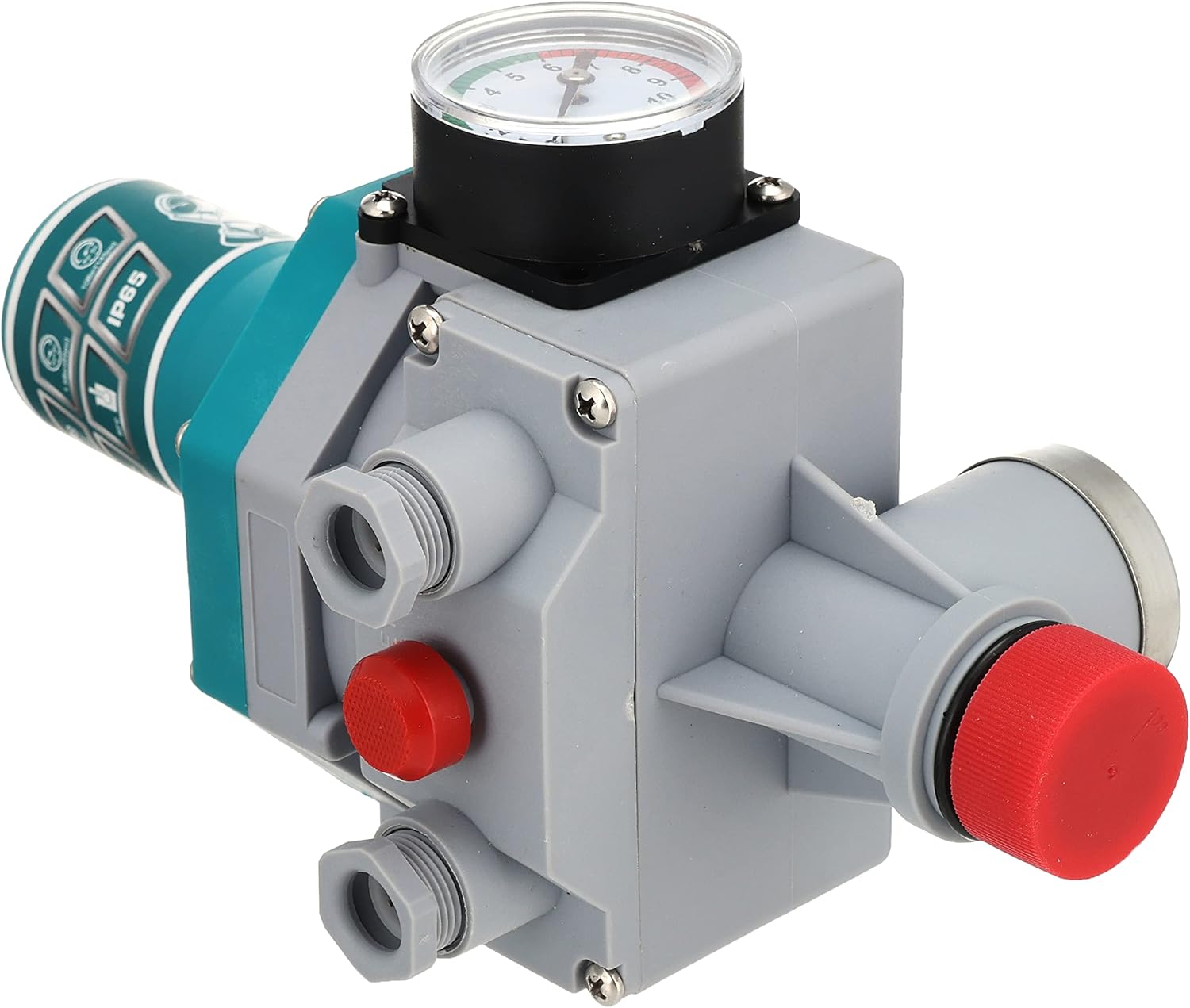 TOTAL TWPS102 Automatic Pump Control 10 Bar, Electronic Water Pump Pressure Controller, 1100W Pump Protection Switch with Pressure Gauge & IP65 Protection