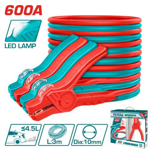 TOTAL Booster Cable with Lamp 600AMPS