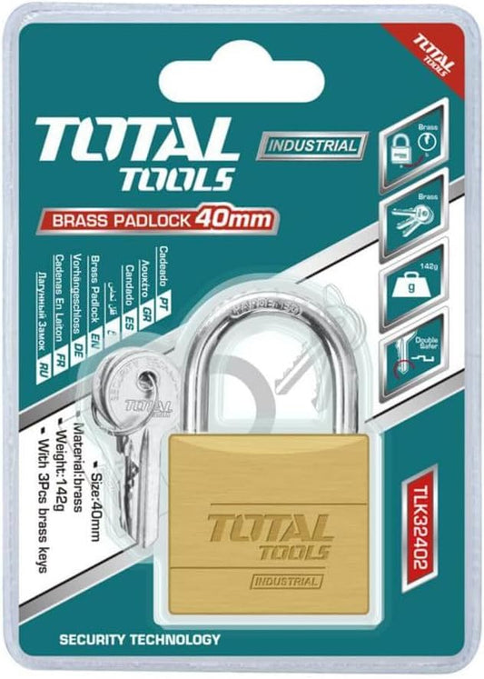 TOTAL BRASS PADLOCK 40mm -TLK32402