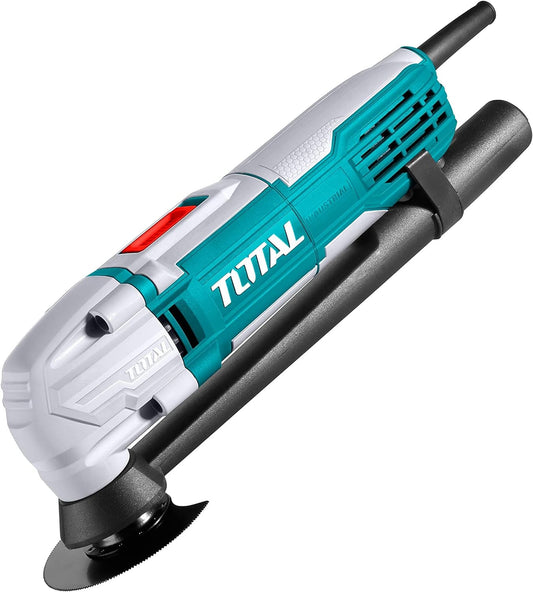 TOTAL TS3006 Multi-Function Tool 300W Variable Speed Oscillating Tool, Multi-Purpose Saw, Sander, Scraper & Cutter with Accessories