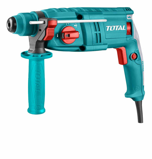TOTAL TH306236 Rotary Hammer 650W 22mm SDS Plus, 1.7J Impact Energy, Heavy Duty Concrete Drill with 3 Drill Bits & Carry Case
