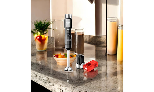 TOTAL Cordless Hand Blender 16V with Battery & Charger, 100W, 5-Speed Control, LED Display, Stainless Steel Shaft