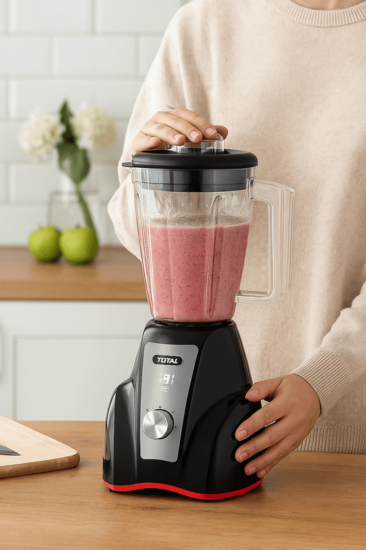 TOTAL Cordless Juicer Blender 1.5L with Battery & Charger, 300W, 2-Speed Pulse Control, LED Display, Stainless Steel Blades