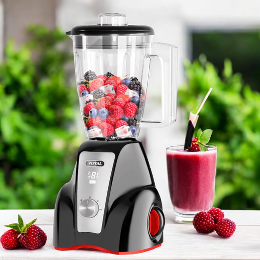 TOTAL Cordless Juicer Blender 1.5L with Battery & Charger, 300W, 2-Speed Pulse Control, LED Display, Stainless Steel Blades
