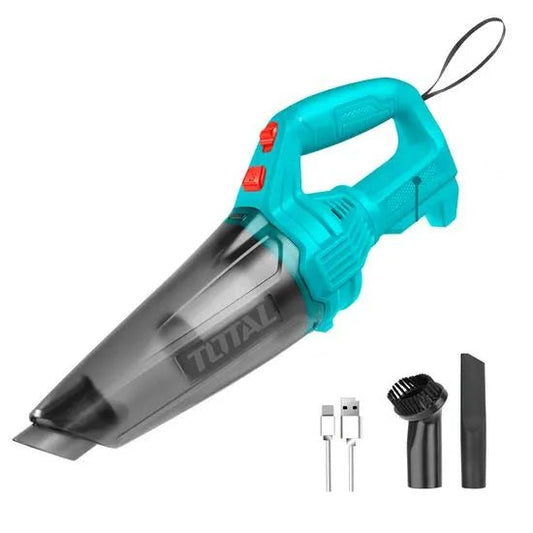 TOTAL Cordless Li-Ion Vacuum Cleaner 11.1V, HEPA Filter, 0.5L Capacity, USB-C Charging, Portable Handheld Vacuum