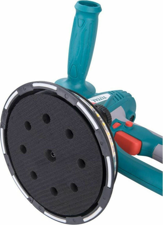 TOTAL TDWS7501 750W Drywall Sander 180mm, Variable Speed Wall & Ceiling Sander with LED Lights, Dust Collection System & Flexible Hose