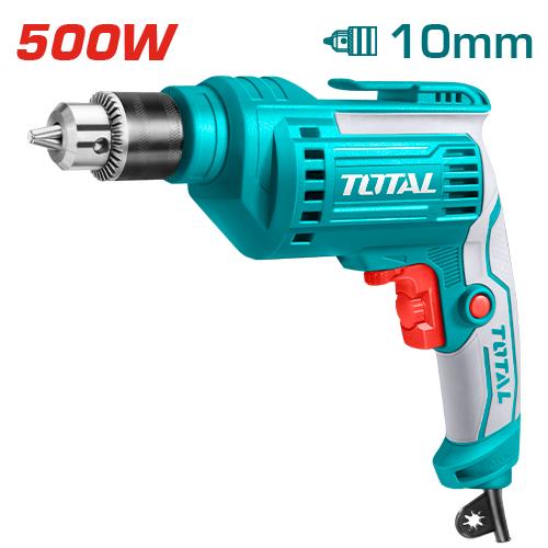 TOTAL TD2051026-2 500W Electric Drill 10mm Keyless Chuck, Variable Speed Forward & Reverse Drill