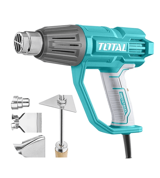 Total Tools 2000W Industrial Heat Gun | 550°C High-Performance Hot Air Gun with 4 Accessories Kit