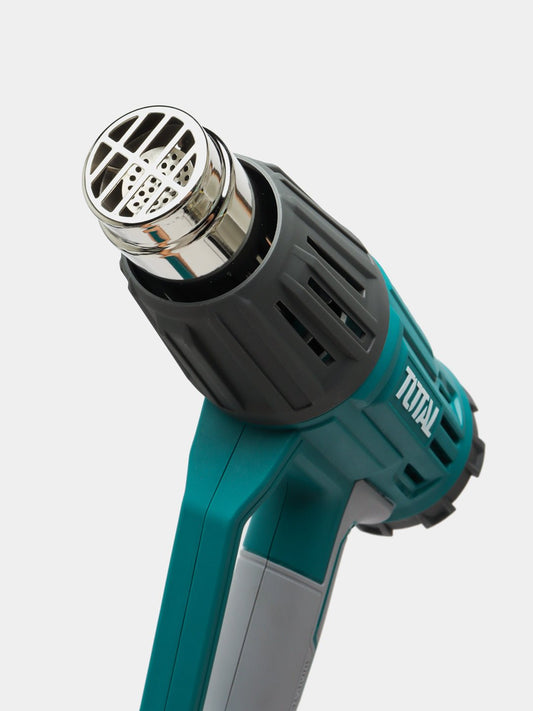 TOTAL Electric Heat Gun 2000W, Adjustable Temperature 50–550°C, Variable Airflow, with Nozzles & Scraper