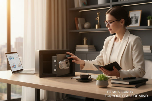 TOTAL TESF2501 Electronic Safe 19L – Digital Keypad Lock, Steel Security Safe, Wall & Floor Mountable