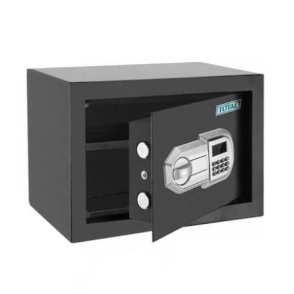 TOTAL TESF2501 Electronic Safe 19L – Digital Keypad Lock, Steel Security Safe, Wall & Floor Mountable