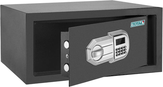 TOTAL TESF3501 Electronic Safe 27L Digital Security Safe Box with Key Backup, Wall & Floor Mounting