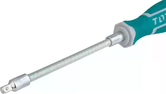 TOTAL Flexible Shaft Screwdriver Set, Total Blue, 12 Pcs SL5, SL6, SL7,PH1, PH2, PH3,T10, T15, T20, T25,4mm to 6mm * 25mm -THT250FL1206