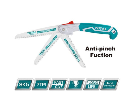 Total Tools THFSW1806 Folding Pruning Saw | 18cm (7") SK5 Carbon Steel