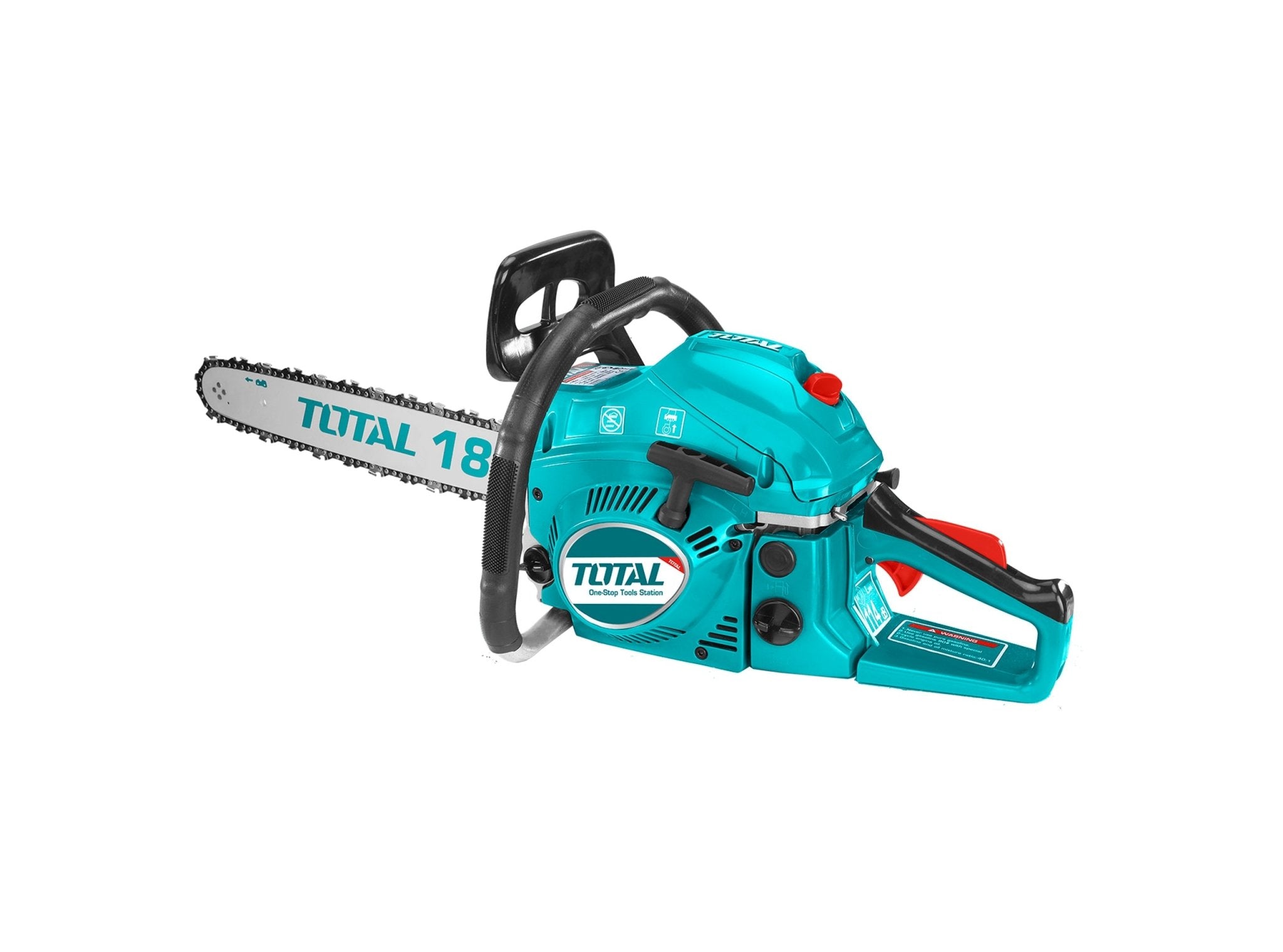 TOTAL TG5451811 Gasoline Chain Saw 18 Inch 46cc, 1800W Petrol Chainsaw with Automatic Oiling System & Guide Bar
