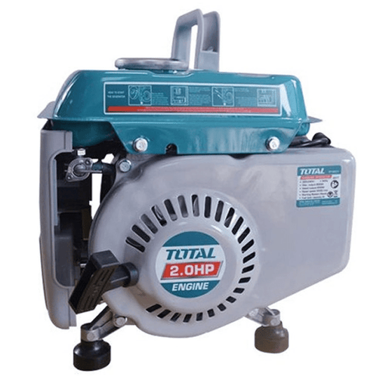 TOTAL Gasoline Generator 800W Max, 650W Rated, 2-Stroke Engine, Portable Petrol Generator with Automatic Circuit Breaker