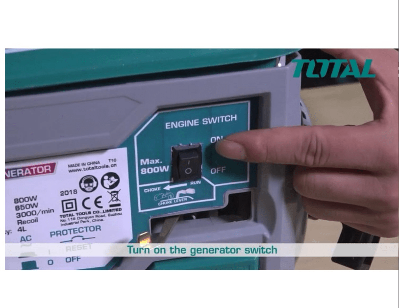 TOTAL TP18001 0.8kW Gasoline Generator, 800W Portable 2-Stroke Generator with Recoil Start & Compact Design