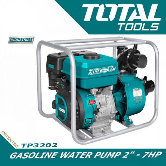 TOTAL TP3202 2 Inch Gasoline Water Pump 7HP, 208cc 4-Stroke Engine, 550L/min High Flow Irrigation & Water Transfer Pump
