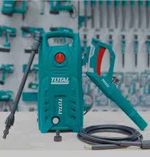 TOTAL High Pressure Washer 1400W, 130 Bar (1750 PSI), Auto Stop System, Copper Motor, with Spray Gun & 5m Hose