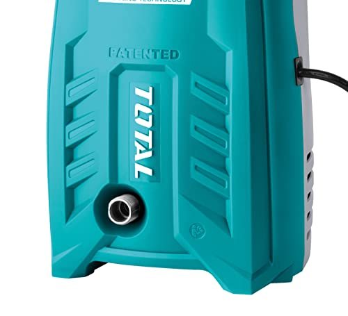 TOTAL High Pressure Washer 1400W, 130 Bar (1750 PSI), Auto Stop System, Copper Motor, with Spray Gun & 5m Hose