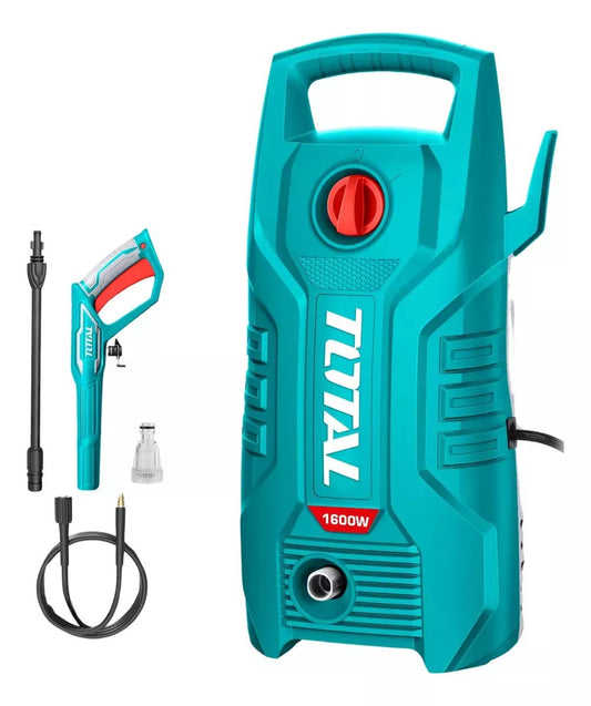 TOTAL High Pressure Washer with Auto Stop System, Copper Motor, Spray Gun & 5m Hose