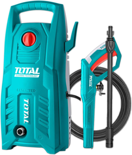 TOTAL High Pressure Washer with Auto Stop System, Copper Motor, Spray Gun & 5m Hose