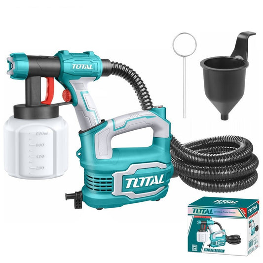 TOTAL HVLP Floor-Based Spray Gun 550W, 800ml Paint Container, 850ml/min Flow, 2.5mm Nozzle, Electric Paint Sprayer