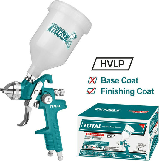 TOTAL HVLP Gravity Spray Gun, 600cc Capacity, 1.4mm Nozzle