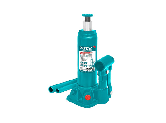 TOTAL 4 Ton Hydraulic Bottle Jack THT109042, Heavy Duty Vehicle Lifting Jack with Adjustable Screw Extension