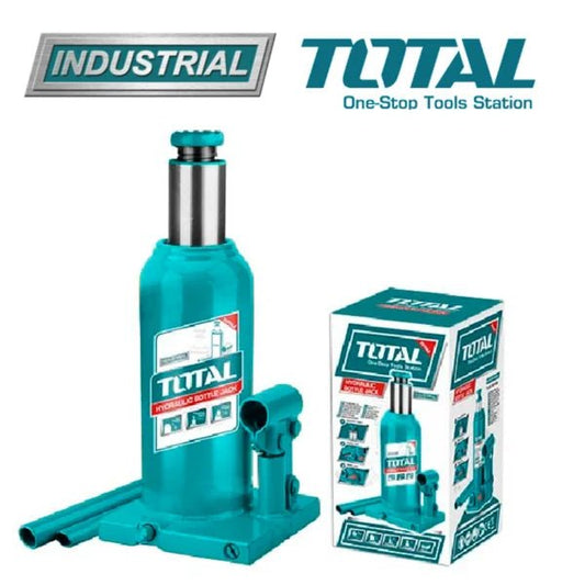 TOTAL 4 Ton Hydraulic Bottle Jack THT109042, Heavy Duty Vehicle Lifting Jack with Adjustable Screw Extension