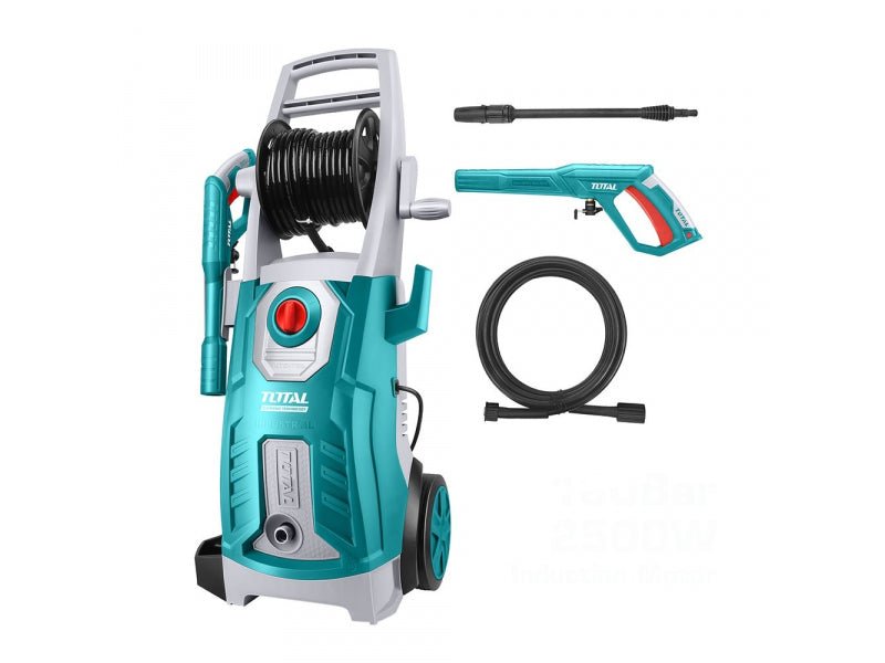 TOTAL TGT11266 High Pressure Washer 2800W 180 Bar, Copper Pump, Induction Motor with Metal Spray Gun & 5m Hose