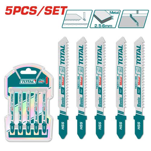 TOTAL Jig saw blade for metal 5pcs 50mm -TAC51118A