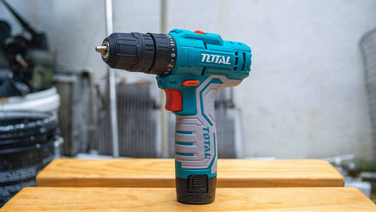 TOTAL TDLI12325 Cordless Drill 12V 10mm 20Nm with 2 Batteries, Charger & Carrying Case