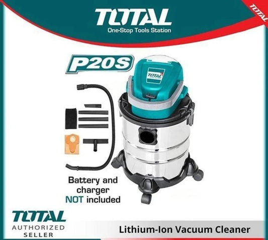 TOTAL Li-ion Cordless Vacuum Cleaner For Wet And Dry Floors 20L