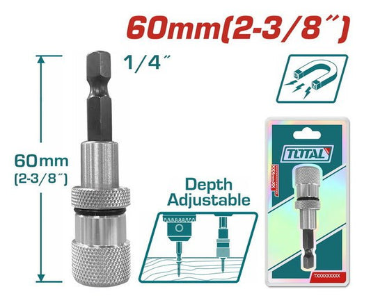 TOTAL Limit Screwdriver Bit Holder 60mm -TAC464601