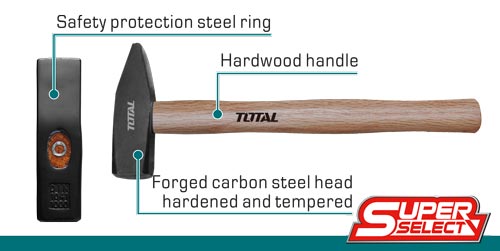 TOTAL Machinist hammer 300g -THTW71300