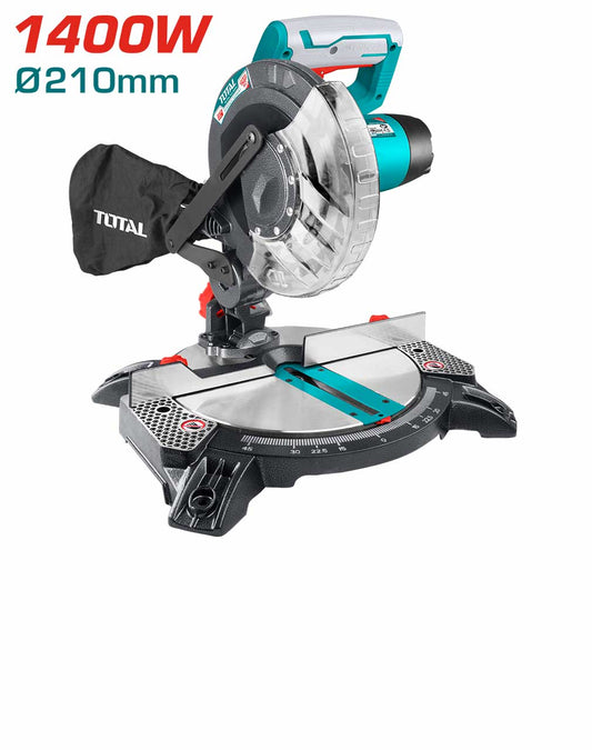 TOTAL TS42142101 Professional Mitre Saw 1400W 210mm (8-1/4") Wood Cutting Machine