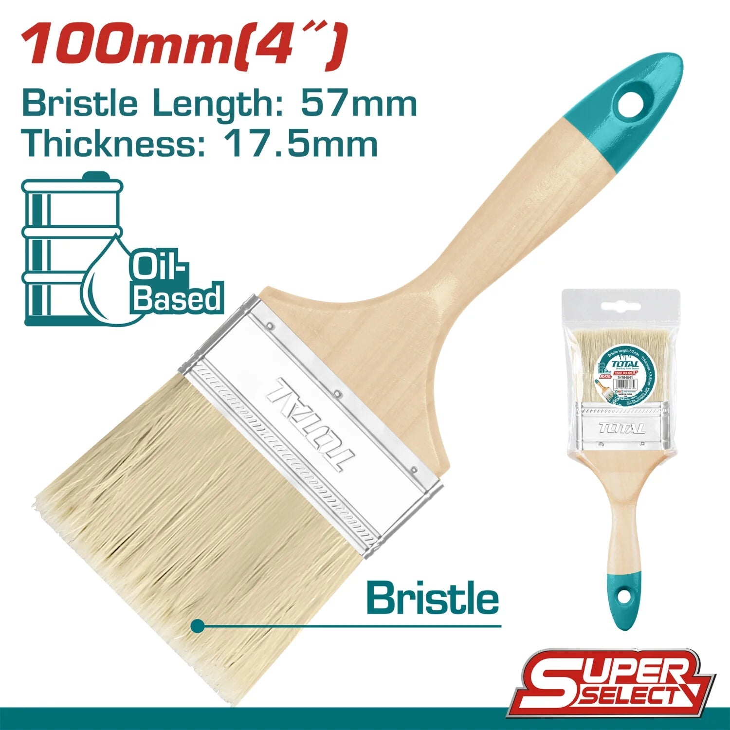 TOTAL Paint Brush 4" -THT84041